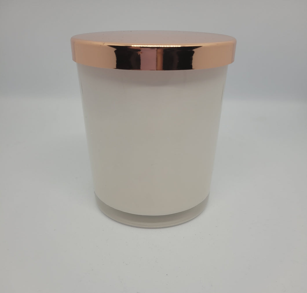 Gloss White & Rose Gold Candle