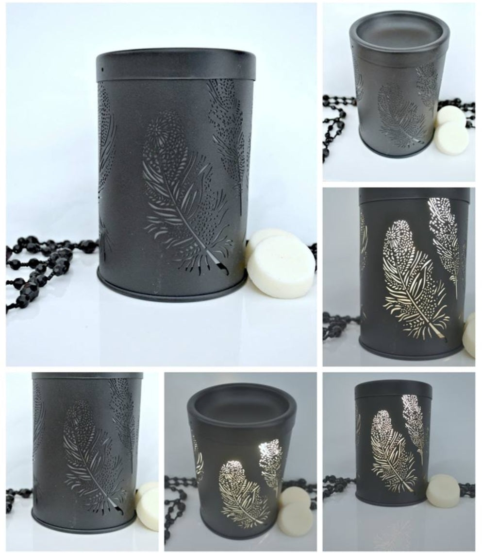 Black Feathers Electric Warmer